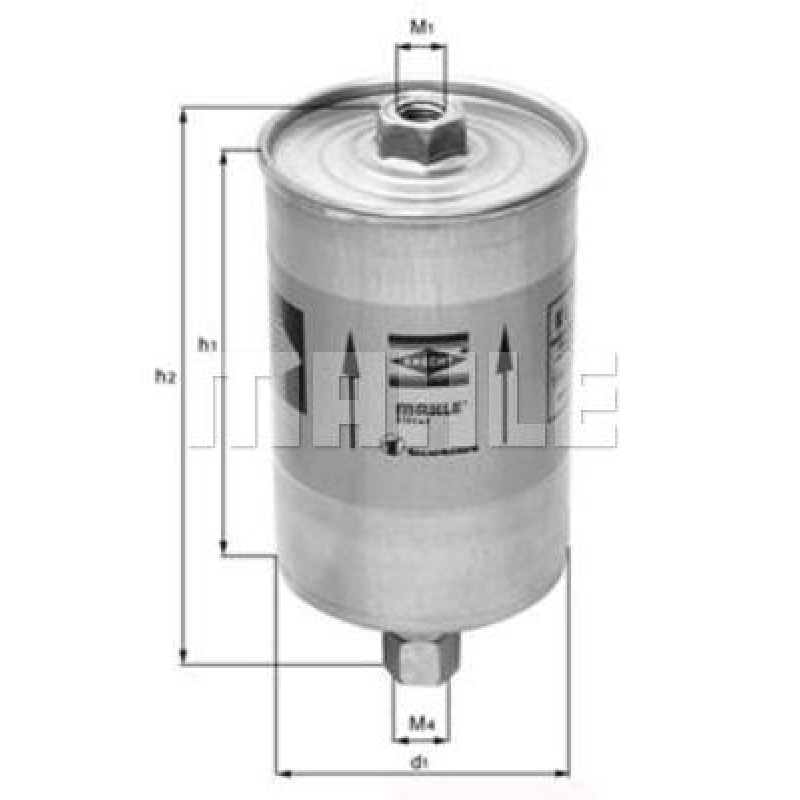 Фільтр паливний  AUDI 100, 200, 80, 90, COUPE 1.8-2.8 77-96; VW PASSAT 1.6 78-80 (KNECHT)