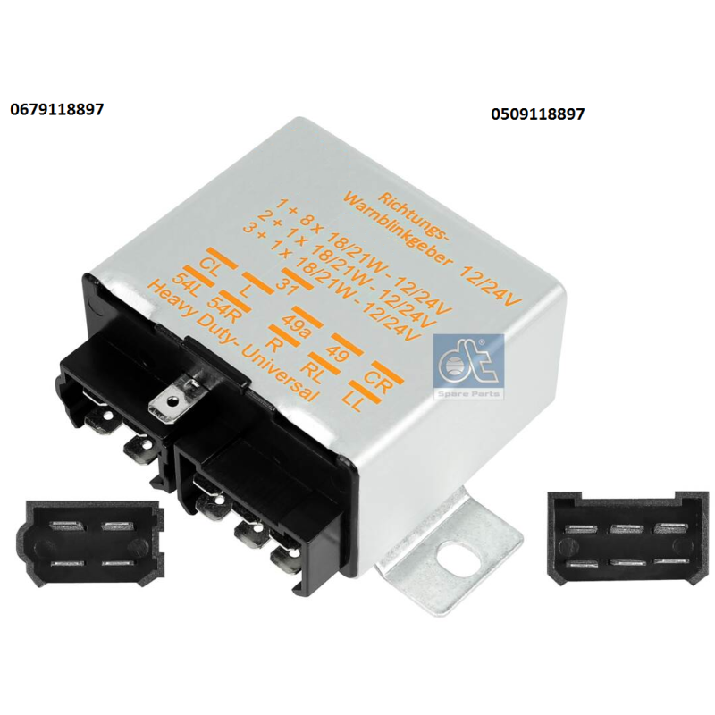 Реле поворотів MERCEDES LK/LN2, MK, NG, OH, SK, T2/L, UNIMOG, T2/LN1 59- Реле поворотів MERCEDES LK/LN2, MK, NG, OH, SK, T2/L, UNIMOG, T2/LN1 59-