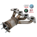 Каталізатор+колектор AUDI,SEAT,SKODA,VW 1.4/1.6 96-