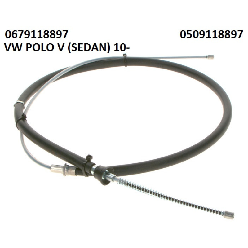 Трос ручника VW Polo V 10- (1658/960)