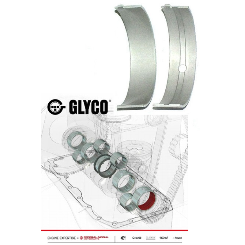 Вкладиші корінні Р1 0.50 (М/К) КамАЗ-7405 (GLYCO)