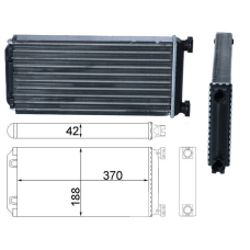 Радіатор пічки DAF 65 CF, 95 XF, XF 95, XF 105; MAN E2000, TGA, TGL I, TGM I, TGS I, TGX I 98-