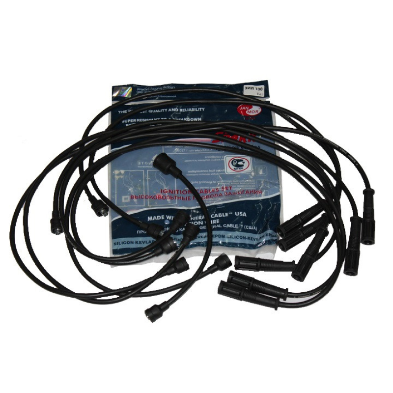 Дроти запалювання ГАЗ, ЗіЛ, ЛАЗ, ПАЗ з насвічниками (силікон,9шт.)