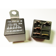 Реле стартера 24 В, 50 А, 5 контів. КАМАЗ, КРАЗ, МАЗ, ПАЗ, УРАЛ та свічок розжарювання ГАЗ-3309