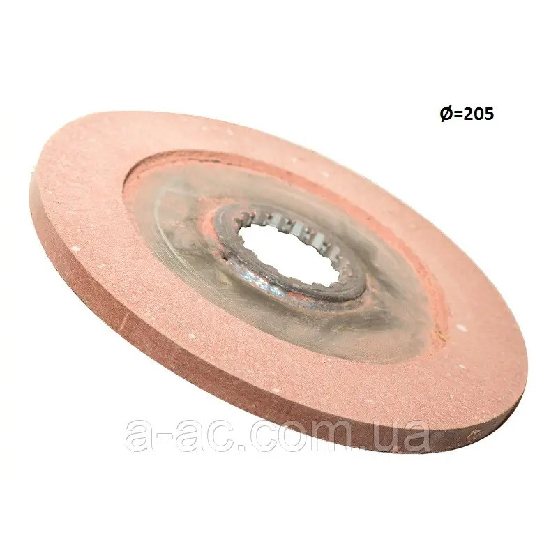 Диск гальм МТЗ Ø=205мм (маточина приварена, накладки клеєні)